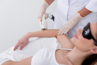 Half arms laser removal
